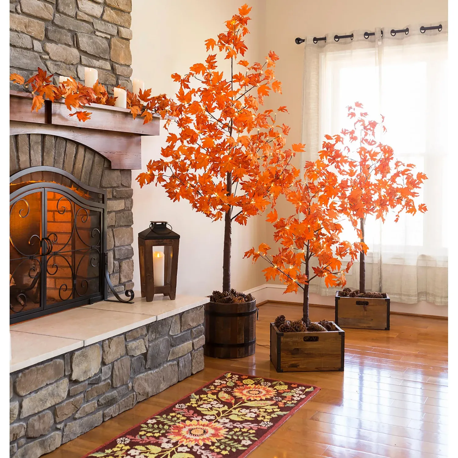 Plow & Hearth Lighted Trees & Garlands>Indoor/Outdoor Electric Lighted Maple Tree, 6'H with 96 Lights