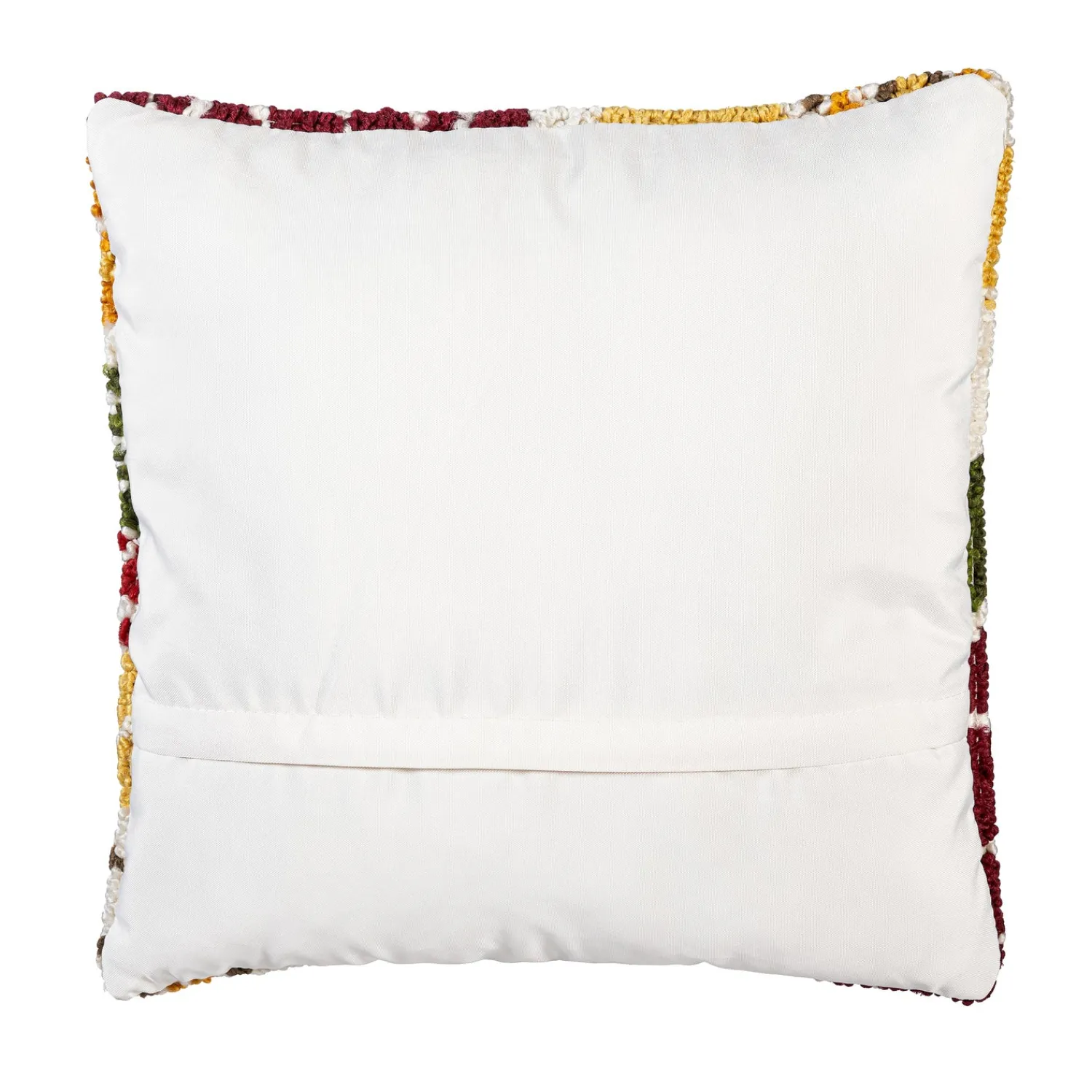 Plow & Hearth Outdoor Throw Pillows|Decorative Pillows>Indoor/Outdoor Fall Florals Hooked Polypropylene Throw Pillow 18"x18"