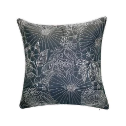 Plow & Hearth Outdoor Throw Pillows|Decorative Pillows>Indoor/Outdoor Fine Line Floral Throw Pillow