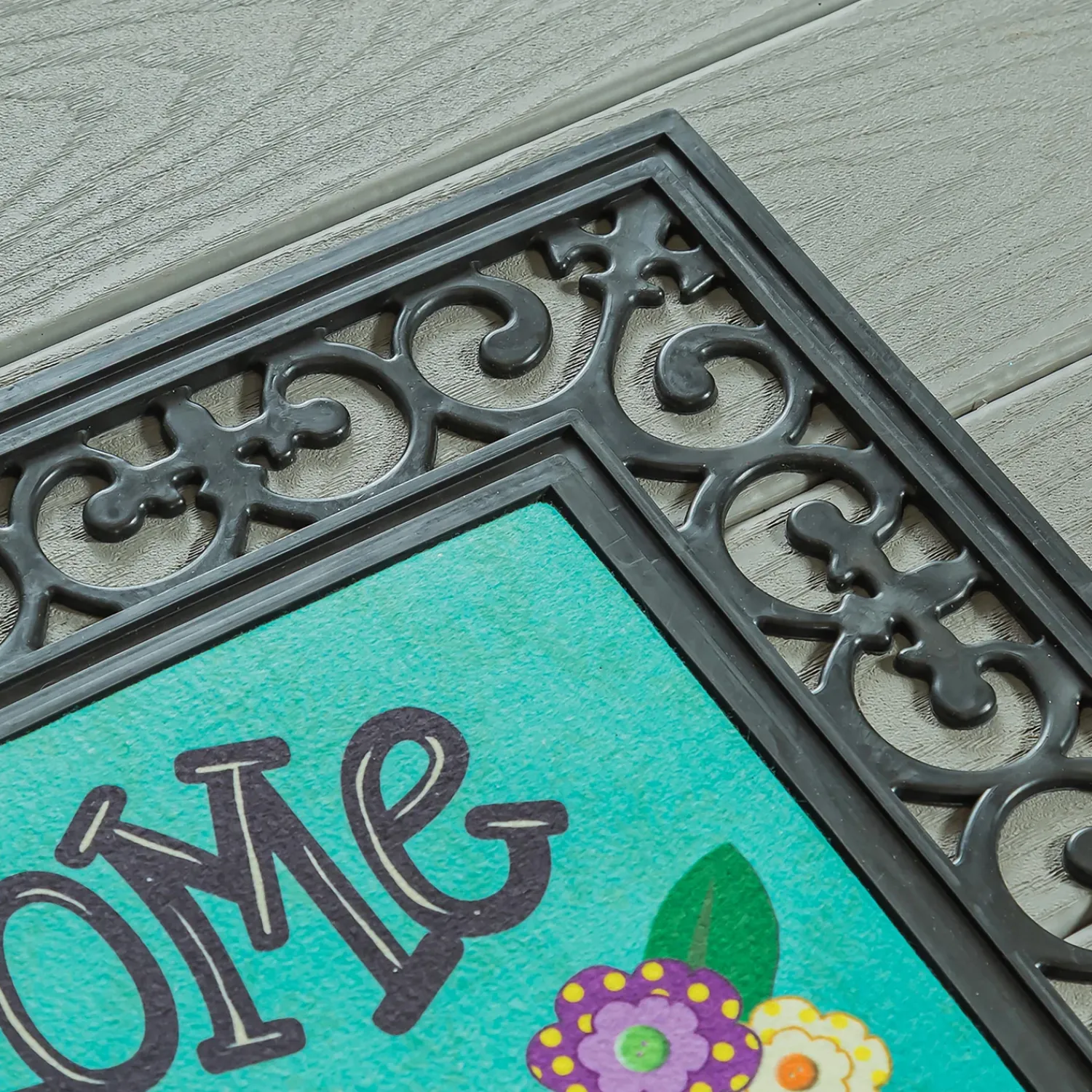 Plow & Hearth Interchangeable Mats>Indoor/Outdoor Fleur Scroll Sassafras Mat Tray