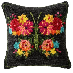 Plow & Hearth Outdoor Throw Pillows|Decorative Pillows>Indoor/Outdoor Fresh Picked Hooked Polypropylene Throw Pillow