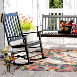 Plow & Hearth Outdoor Throw Pillows|Decorative Pillows>Indoor/Outdoor Fresh Picked Hooked Polypropylene Throw Pillow