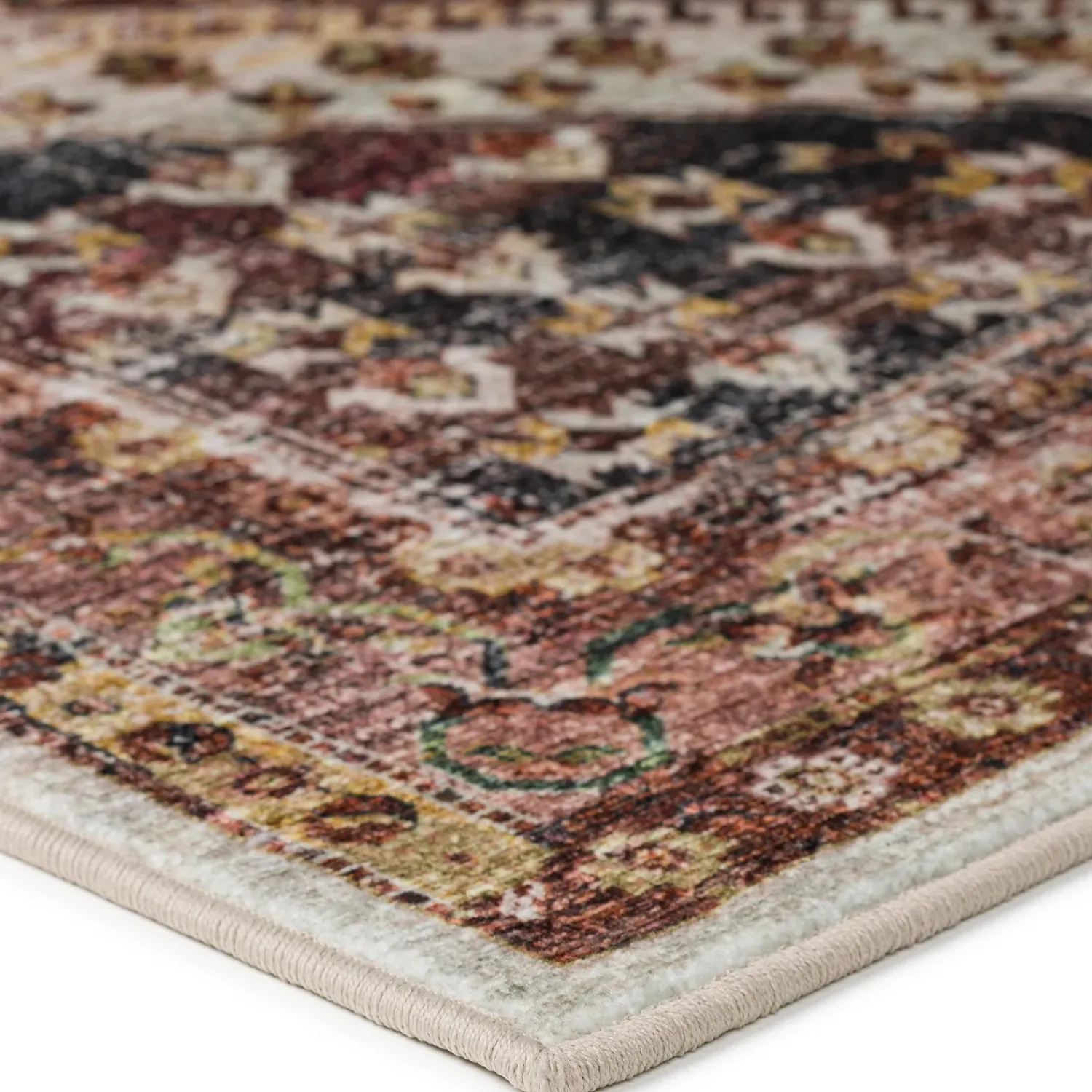 Plow & Hearth Area Rugs>Indoor/Outdoor Graves Mill Harlequin Rug, 2'6" x 12' Runner