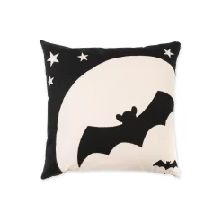 Plow & Hearth Outdoor Throw Pillows|Decorative Pillows>Indoor/Outdoor Halloween Night Bat Cotton Throw Pillow