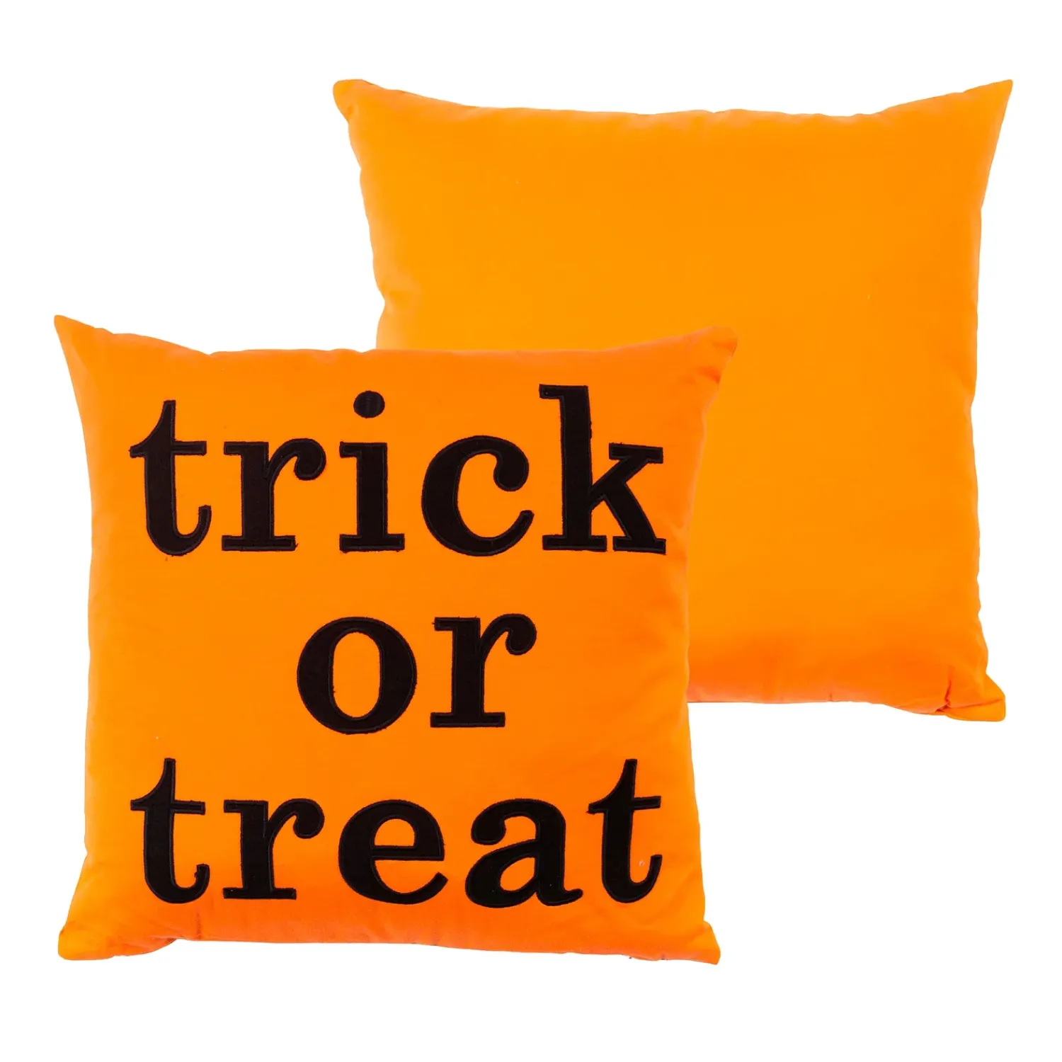 Plow & Hearth Outdoor Throw Pillows|Decorative Pillows>Indoor/Outdoor Halloween Trick or Treat Cotton Throw Pillow