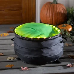 Plow & Hearth Lighted Garden Decorations>Indoor/Outdoor Halloween Witch's Cauldron with Lights