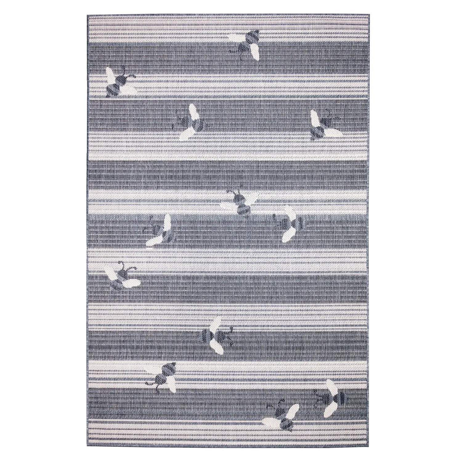 Plow & Hearth Area Rugs>Indoor/Outdoor Honey Bees Rug, 39" x 59"