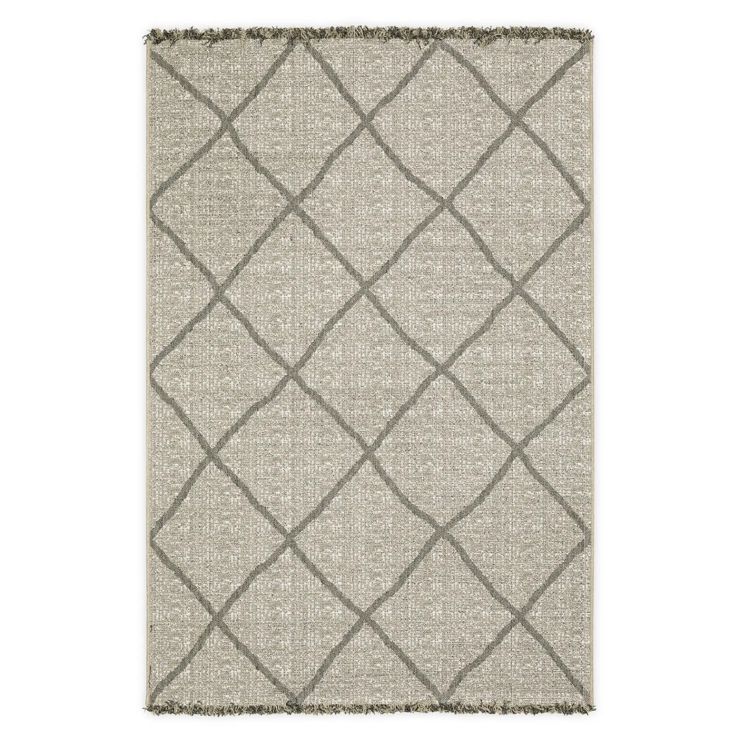 Plow & Hearth Area Rugs>Indoor/Outdoor Huntington Lattice Polypropylene Rug, 5'3" x 7'3"