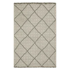 Plow & Hearth Area Rugs>Indoor/Outdoor Huntington Lattice Polypropylene Rug, 1'10" x 7'6"