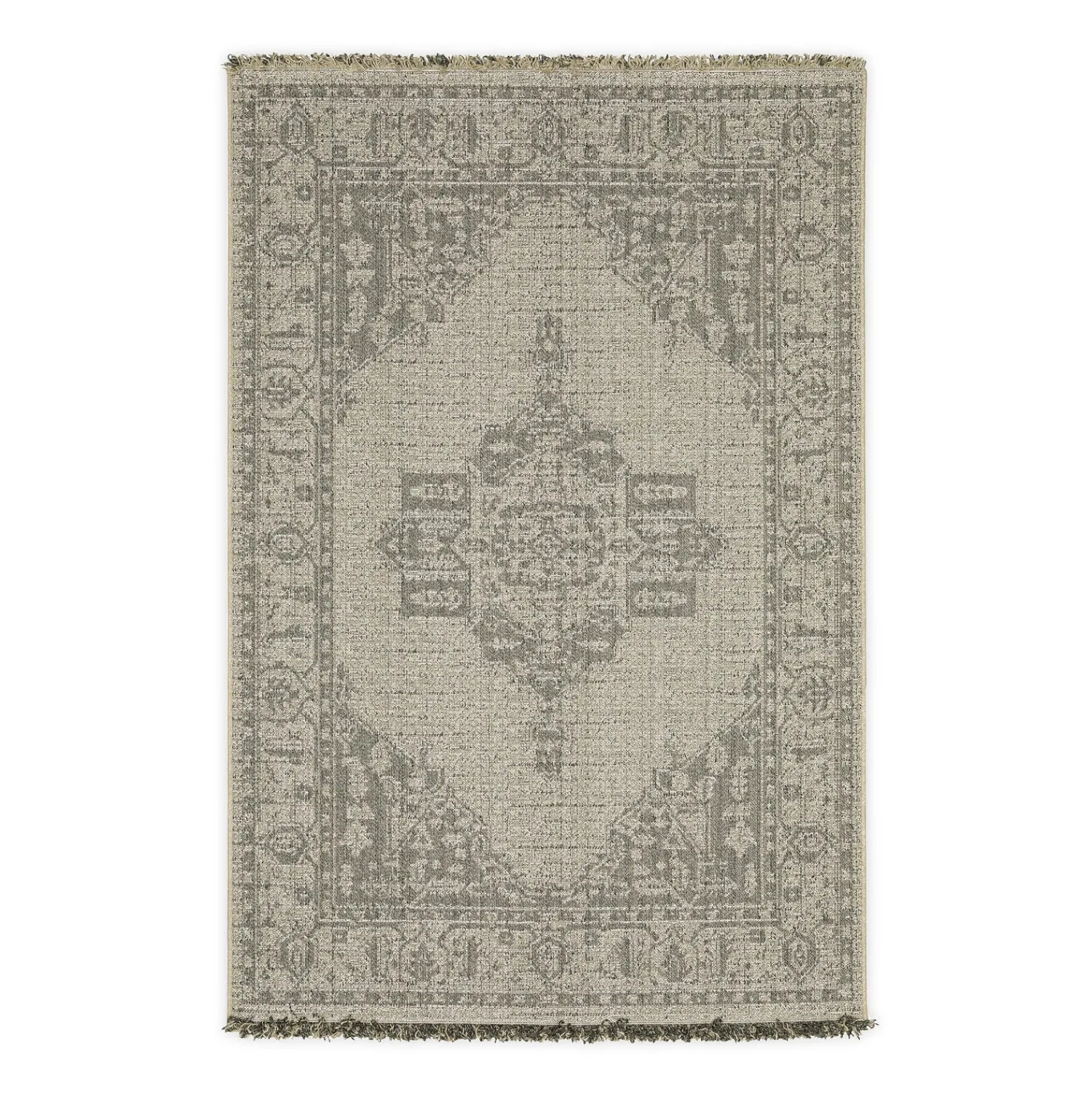 Plow & Hearth Area Rugs>Indoor/Outdoor Huntington Medallion Polypropylene Rug, 9'10" x 12'10"