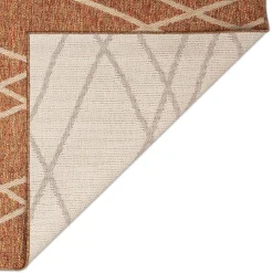 Plow & Hearth Area Rugs>Indoor/Outdoor Hyannis Geometric Polypropylene Rug Tan