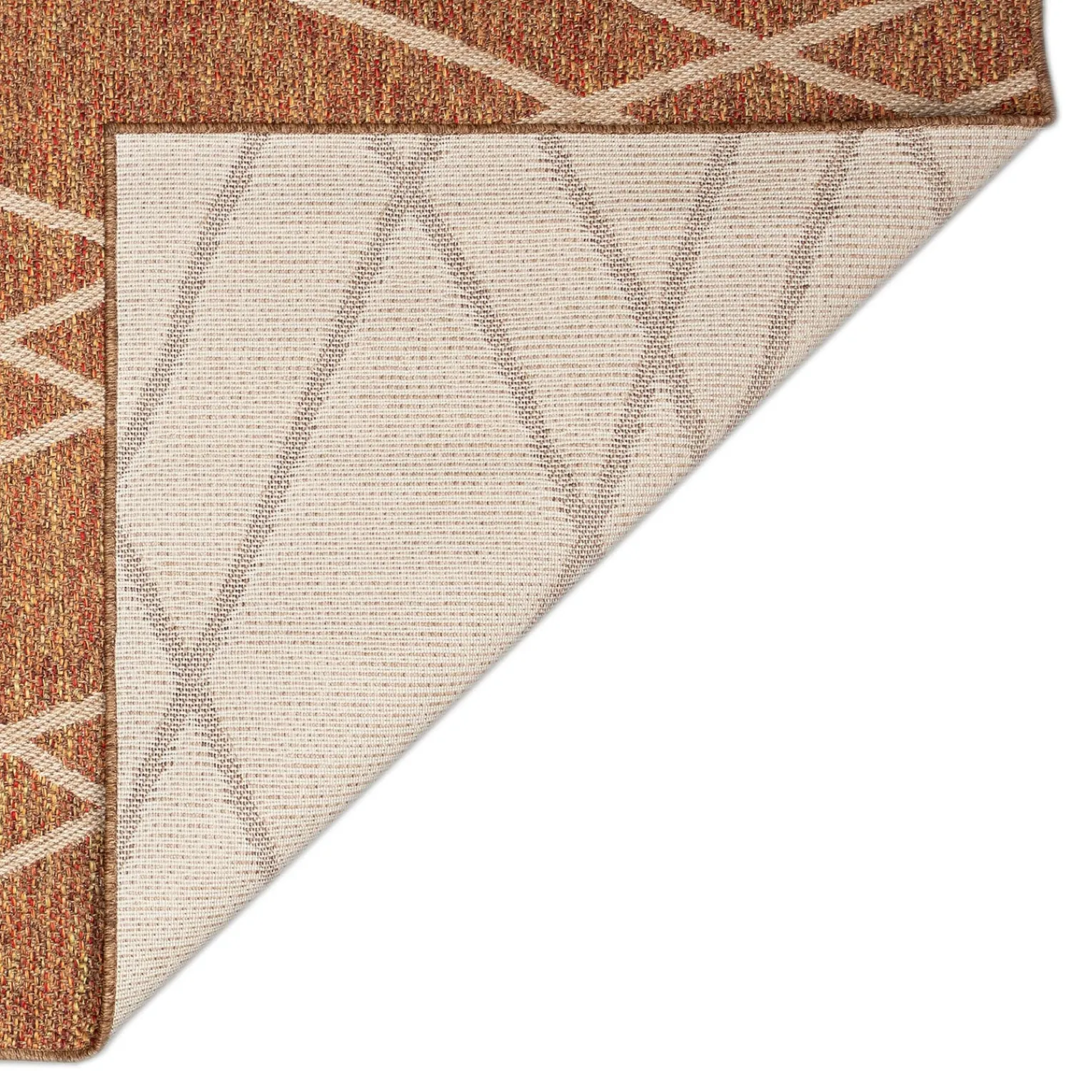 Plow & Hearth Area Rugs>Indoor/Outdoor Hyannis Geometric Polypropylene Rug Tan