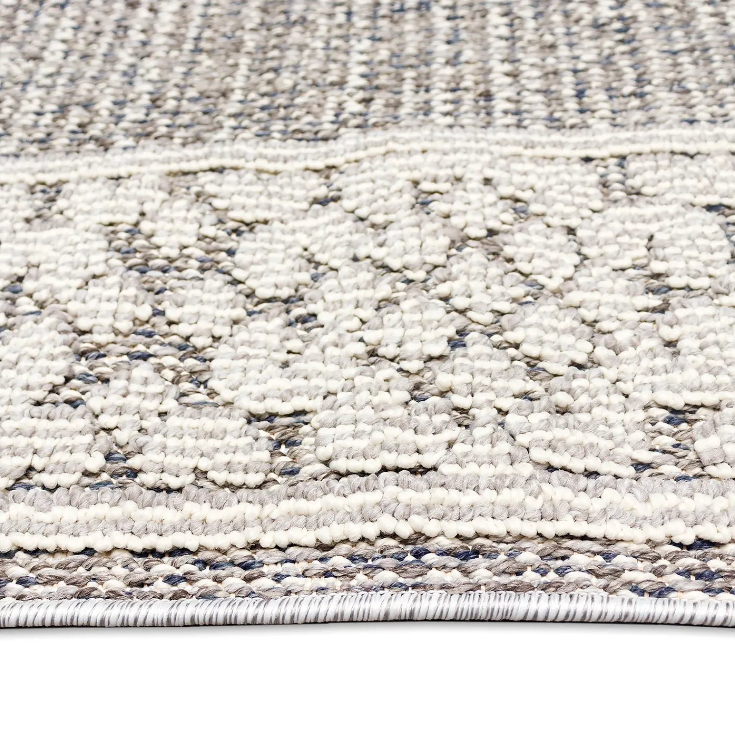 Plow & Hearth Area Rugs>Indoor/Outdoor Kitty Hawk Border Rug, 5'3" x 7'3"