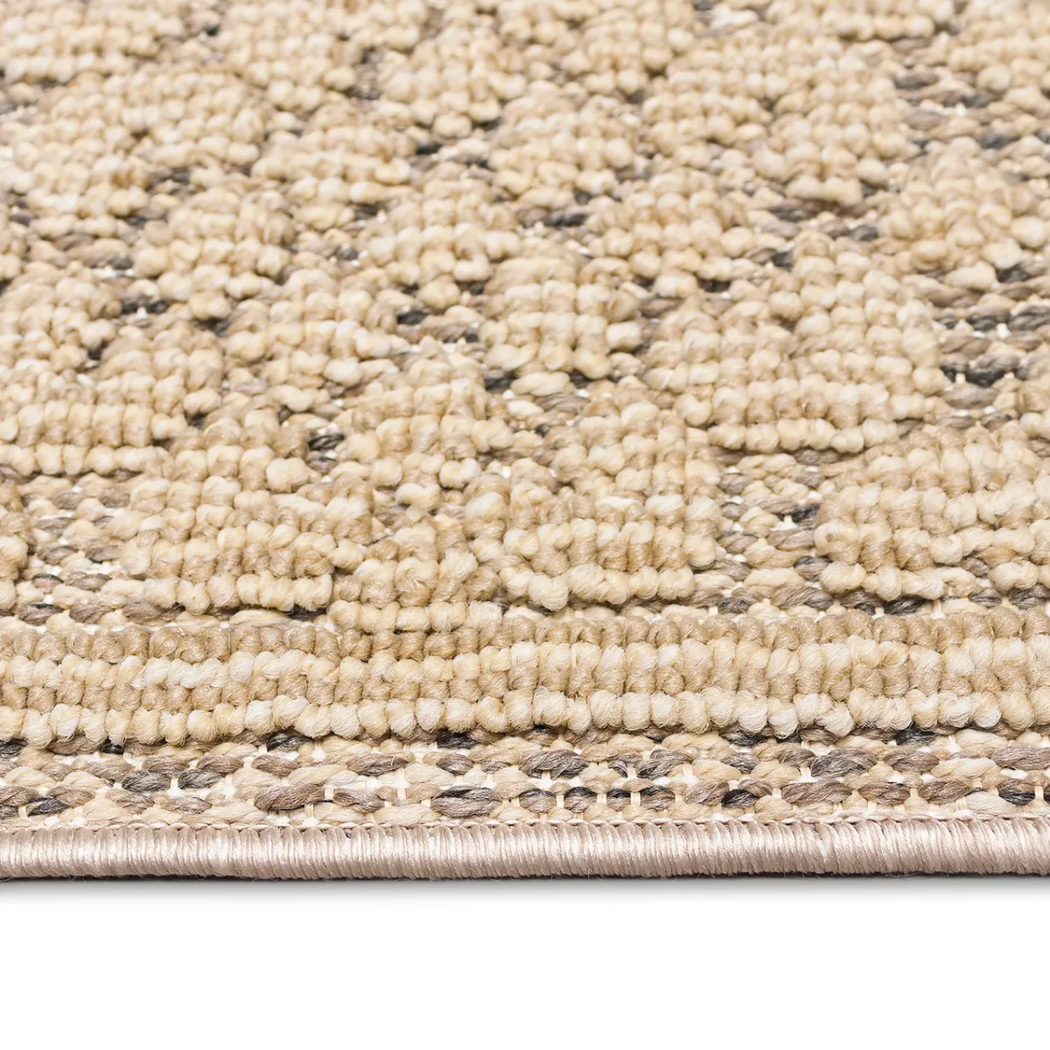 Plow & Hearth Area Rugs>Indoor/Outdoor Kitty Hawk Border Rug, 5'3" x 7'3"