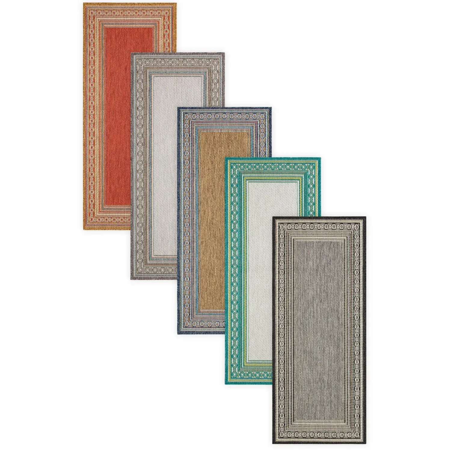 Plow & Hearth Area Rugs>Indoor/Outdoor La Grange Border Polypropylene Rug, 8' x 10'