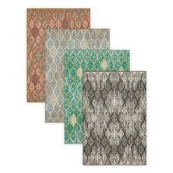 Plow & Hearth Area Rugs>Indoor/Outdoor La Grange Ikat Polypropylene Rug, 5'3" x 7'6"