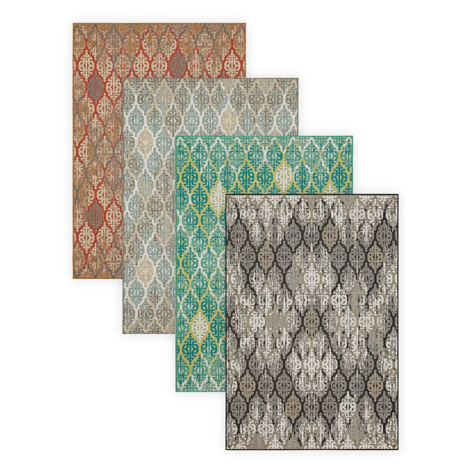 Plow & Hearth Area Rugs>Indoor/Outdoor La Grange Ikat Polypropylene Rug, 10' x 13'