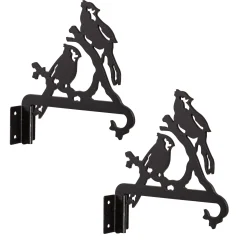Plow & Hearth Planters & Plant Stands>Indoor/Outdoor Laser Cut Metal Cardinal Hangers, Set of 2