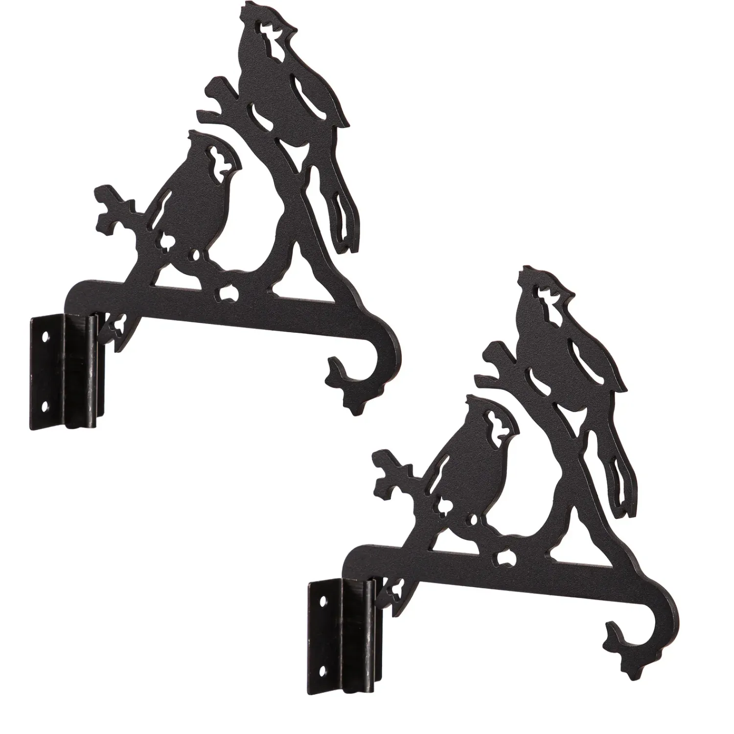 Plow & Hearth Planters & Plant Stands>Indoor/Outdoor Laser Cut Metal Cardinal Hangers, Set of 2