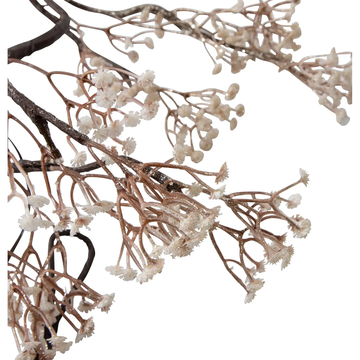 Plow & Hearth Faux Flowers & Plants|Lighted Trees & Garlands>Indoor/Outdoor Lighted Baby's Breath Garland with Timer