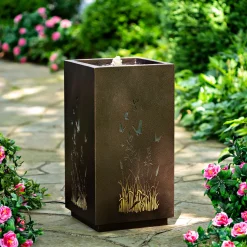 Plow & Hearth Outdoor Fountains>Indoor/Outdoor Lighted Butterfly Fountain