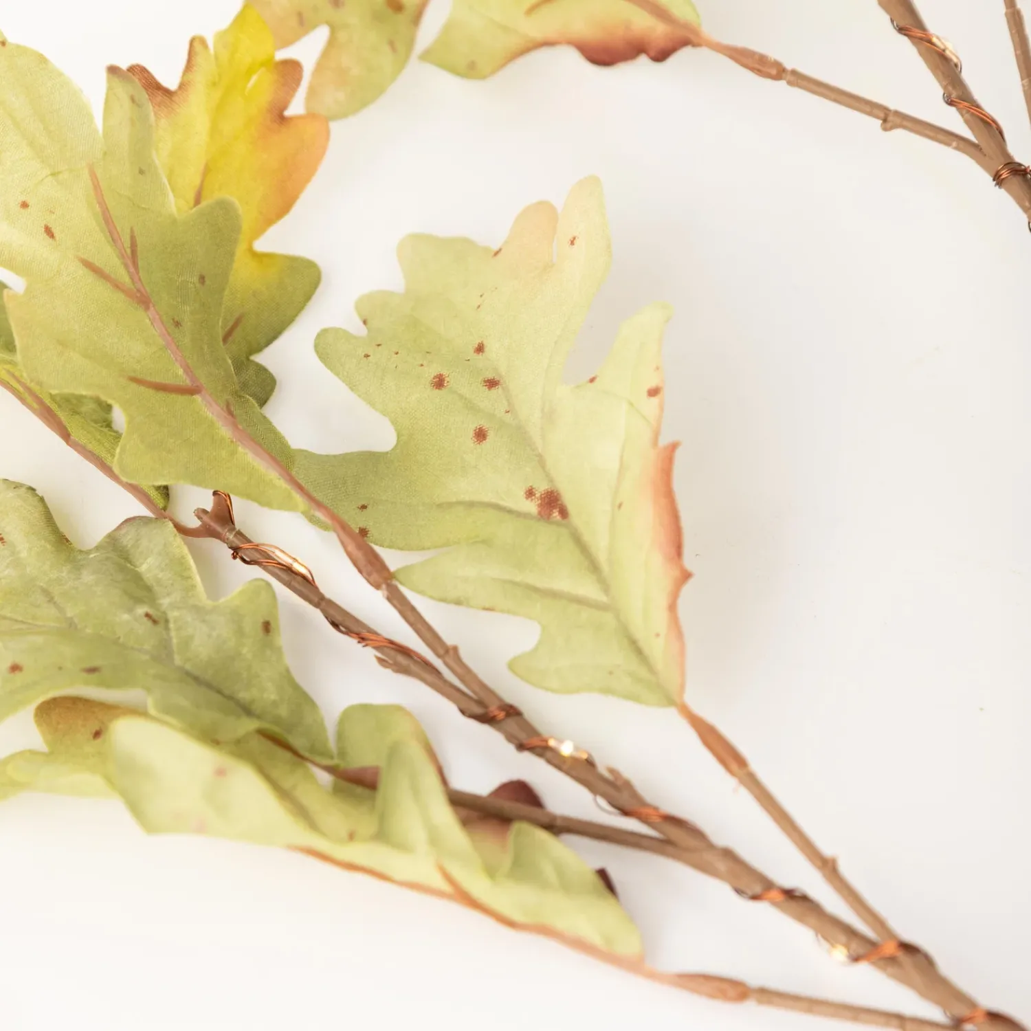 Plow & Hearth Faux Flowers & Plants|Lighted Trees & Garlands>Indoor/Outdoor Lighted Moss Oak Branches, Set of 2