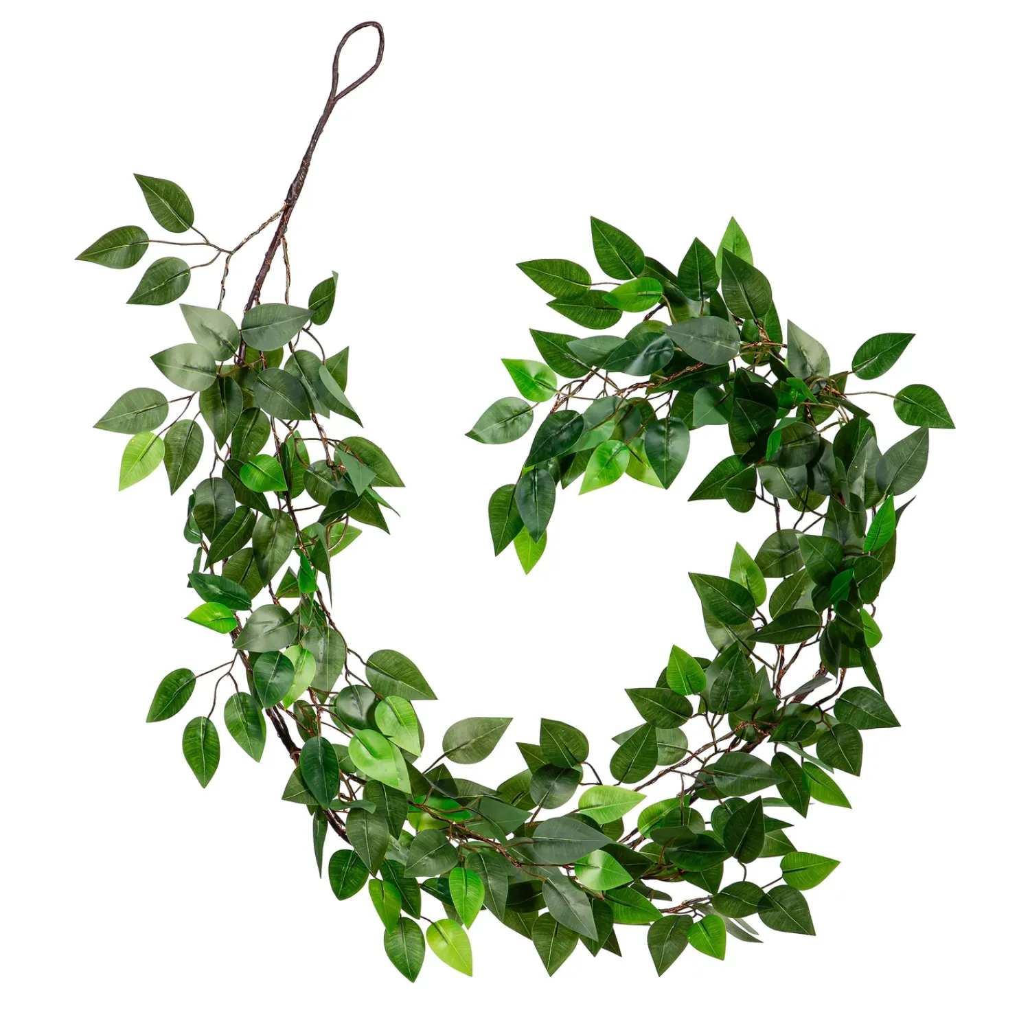 Plow & Hearth Faux Flowers & Plants|Lighted Trees & Garlands>Indoor/Outdoor Micro LED Lighted Ficus Garland