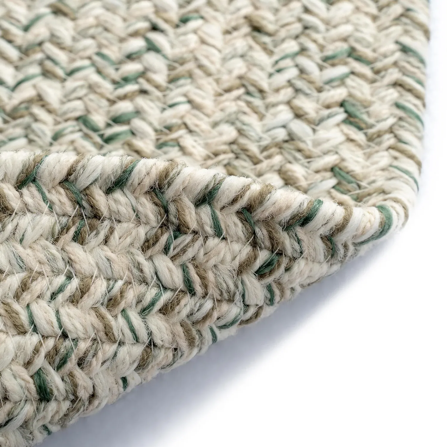 Plow & Hearth Area Rugs>Indoor/Outdoor Oval Pine Creek Braided Polypropylene Rug, 2'7" x 9' Runner
