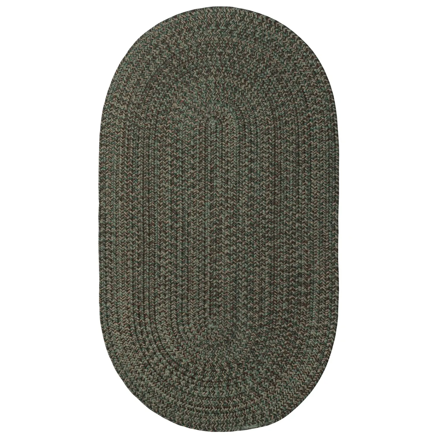 Plow & Hearth Area Rugs>Indoor/Outdoor Oval Pine Creek Braided Polypropylene Rug, 2'7" x 9' Runner