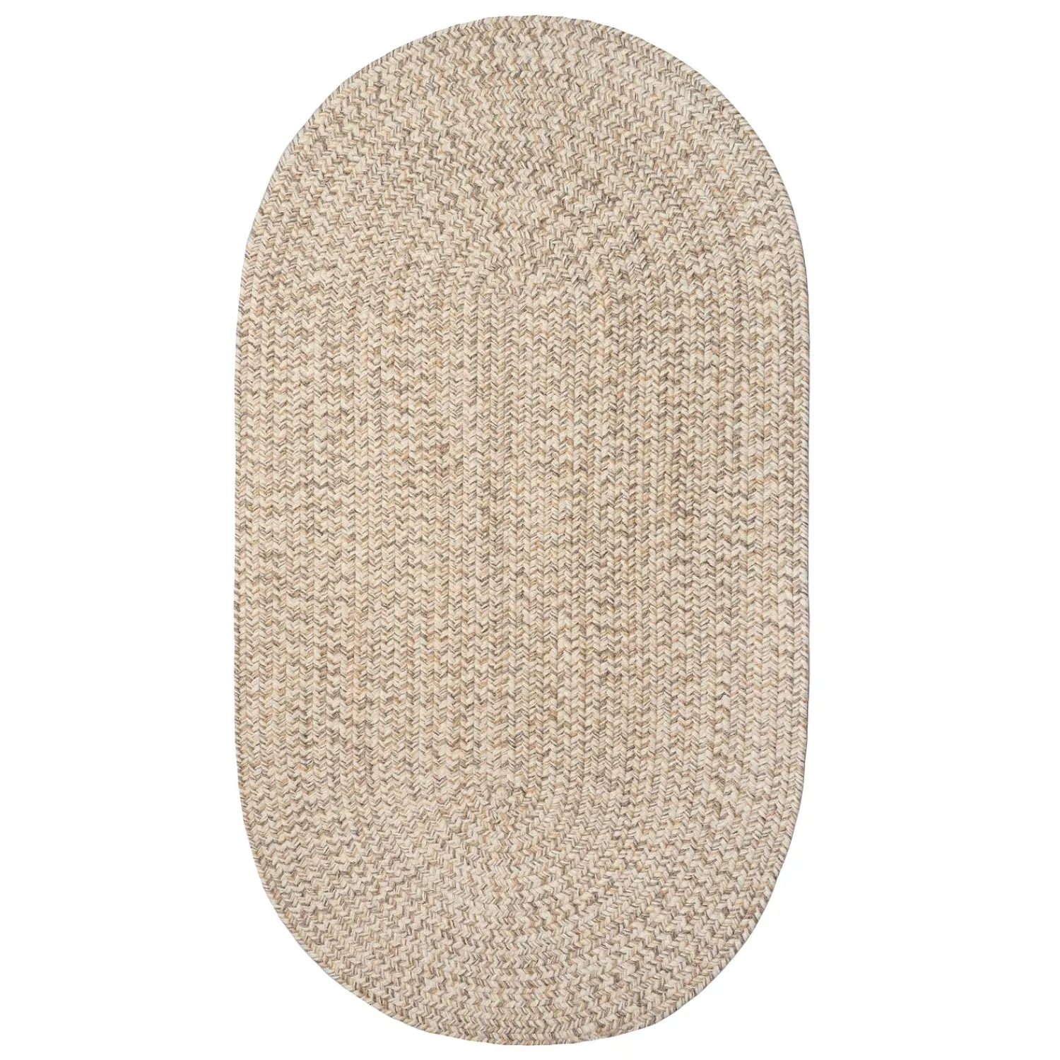 Plow & Hearth Area Rugs>Indoor/Outdoor Oval Pine Creek Braided Polypropylene Rug, 2'7" x 9' Runner