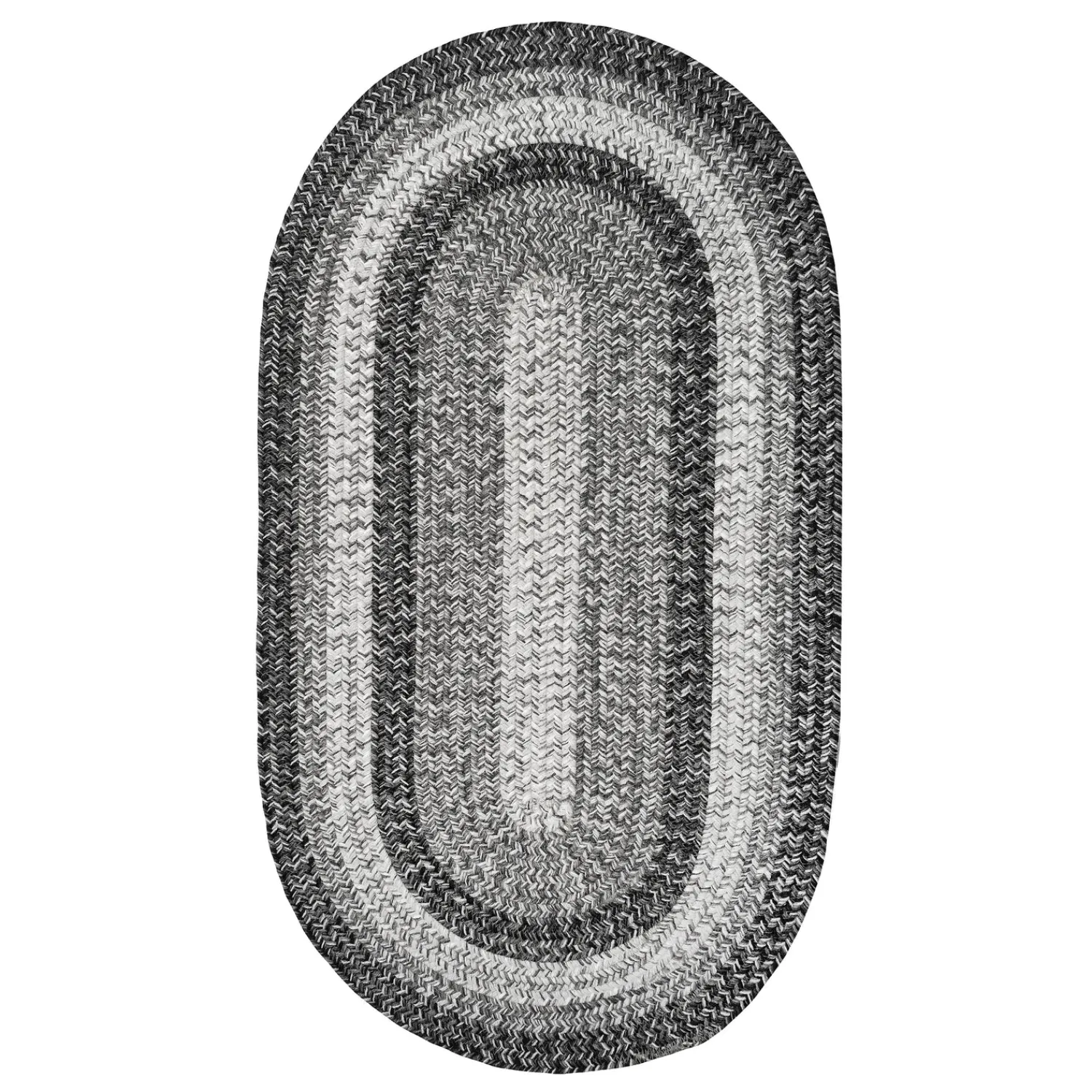 Plow & Hearth Area Rugs>Indoor/Outdoor Oval Woodridge Braided Polypropylene Rug, 2' x 3'