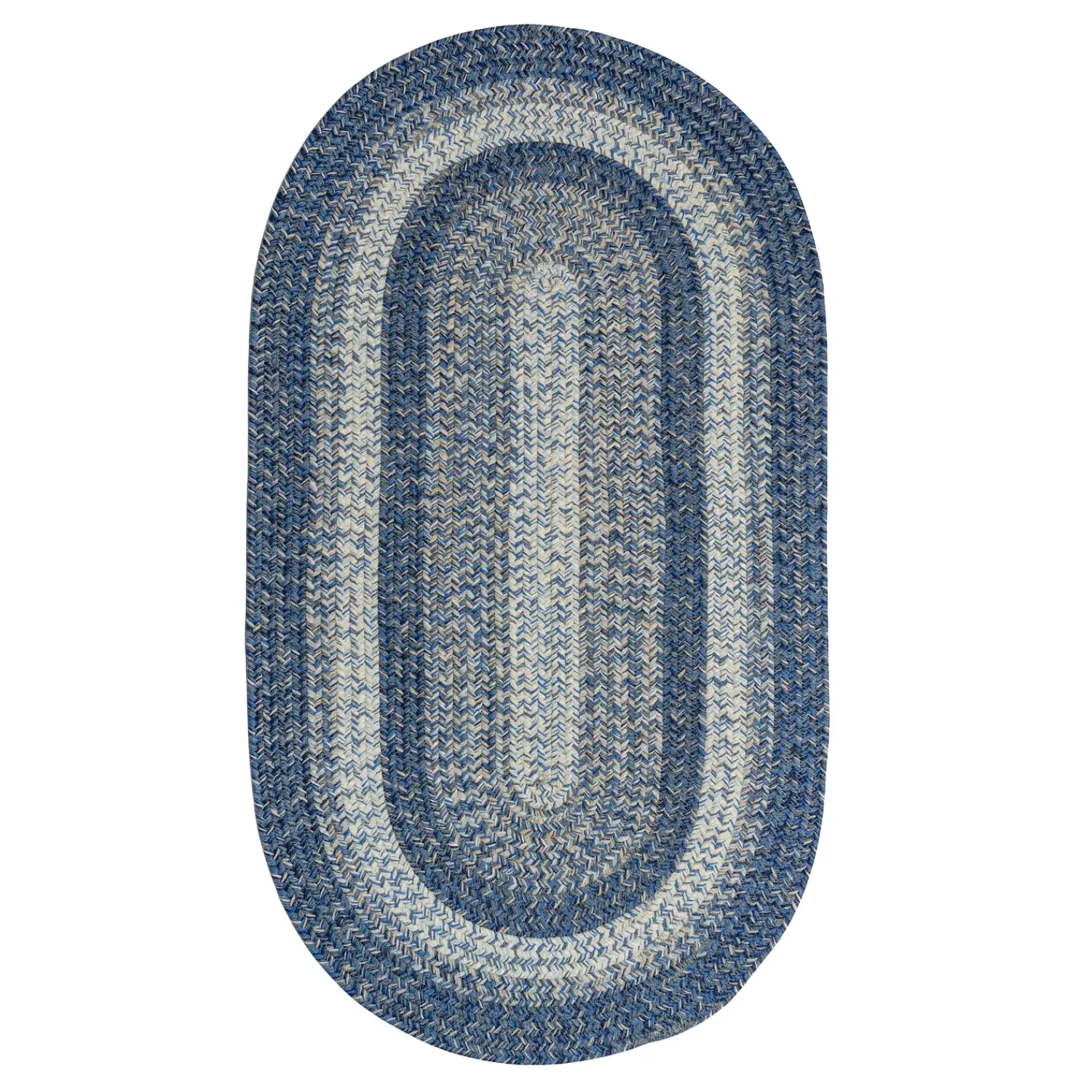 Plow & Hearth Area Rugs>Indoor/Outdoor Oval Woodridge Braided Polypropylene Rug, 2' x 3'