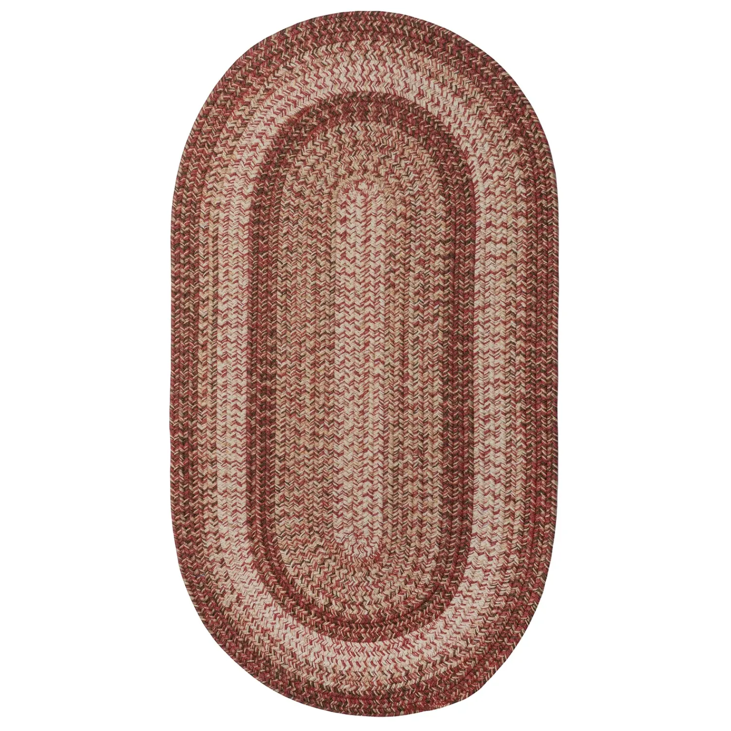 Plow & Hearth Area Rugs>Indoor/Outdoor Oval Woodridge Braided Polypropylene Rug, 2' x 3'