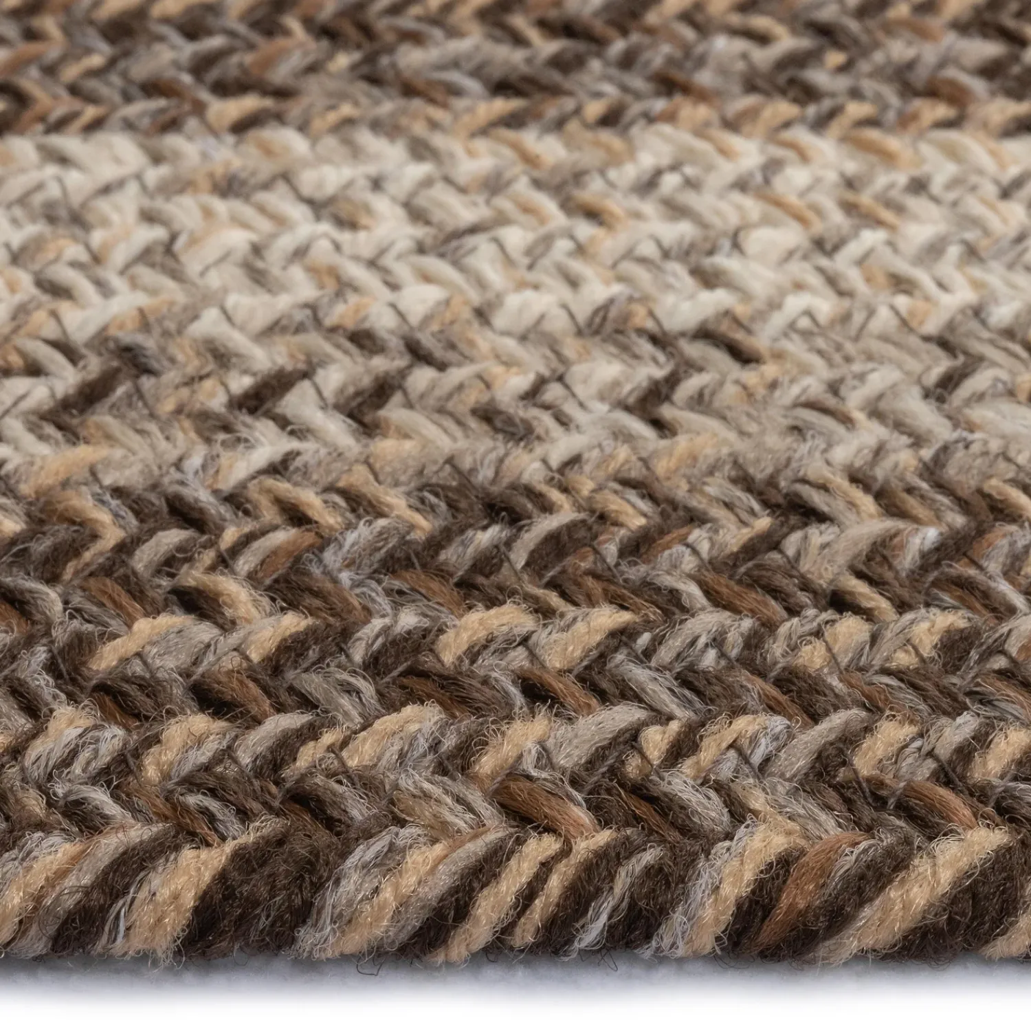 Plow & Hearth Area Rugs>Indoor/Outdoor Oval Woodridge Braided Polypropylene Rug, 2' x 3'