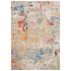 Plow & Hearth Area Rugs>Indoor/Outdoor Penelope Watercolor Rug, 2'7" x 8'1" Runner Multi-color