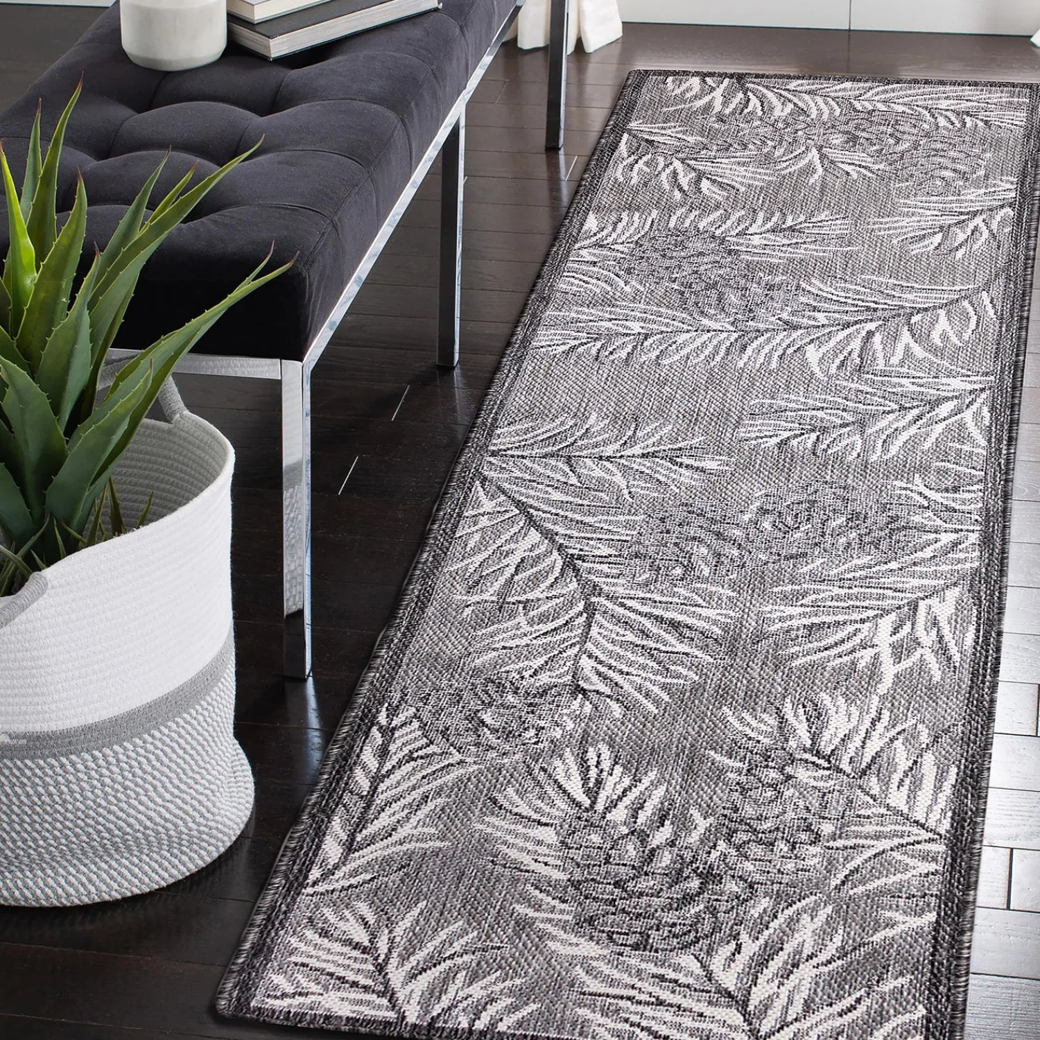 Plow & Hearth Area Rugs|Runners>Indoor/Outdoor Pine Grove Rug, 23" x 7'6" Runner