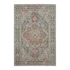 Plow & Hearth Area Rugs>Indoor/Outdoor Riverbend Medallion Polypropylene Rug, 9'10" x 12'10"