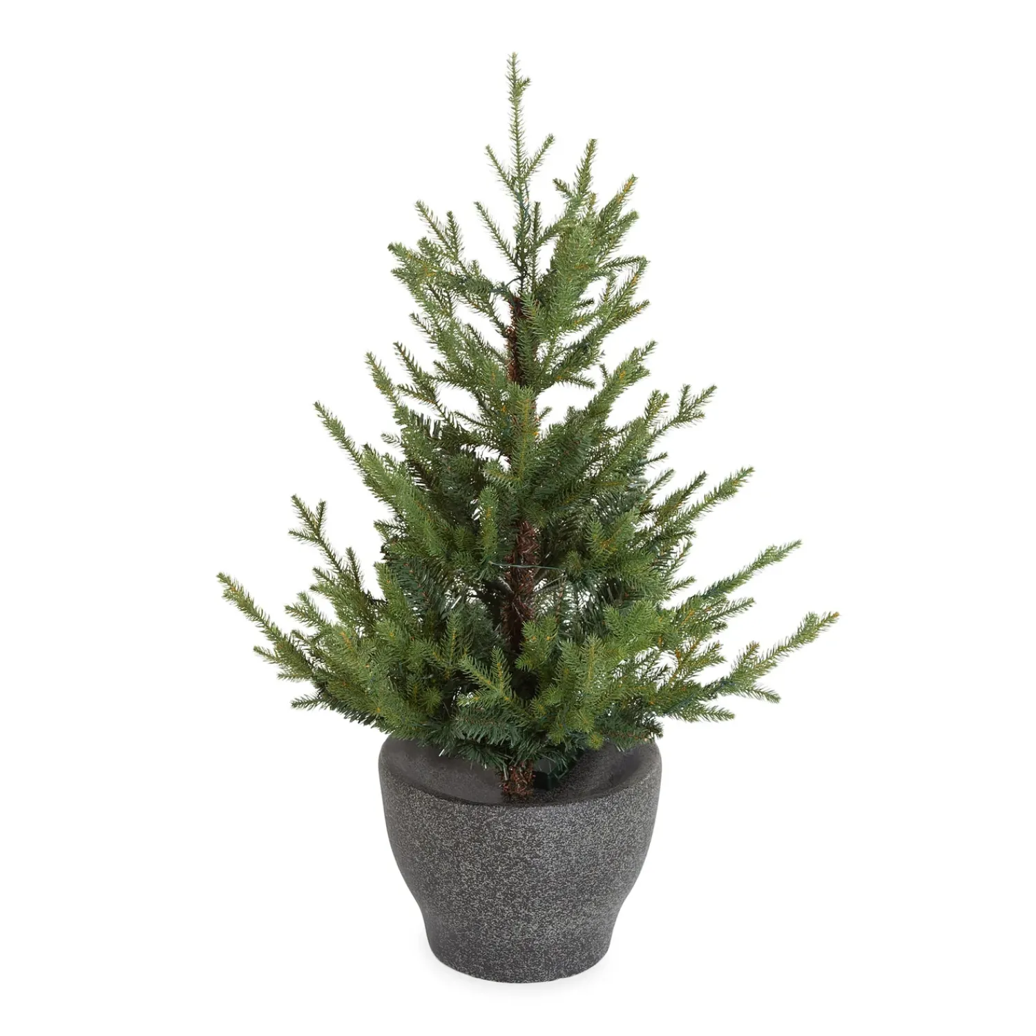 Plow & Hearth Lighted Trees & Garlands>Indoor/Outdoor Roanoke Spruce Potted Tree with Warm White LEDs