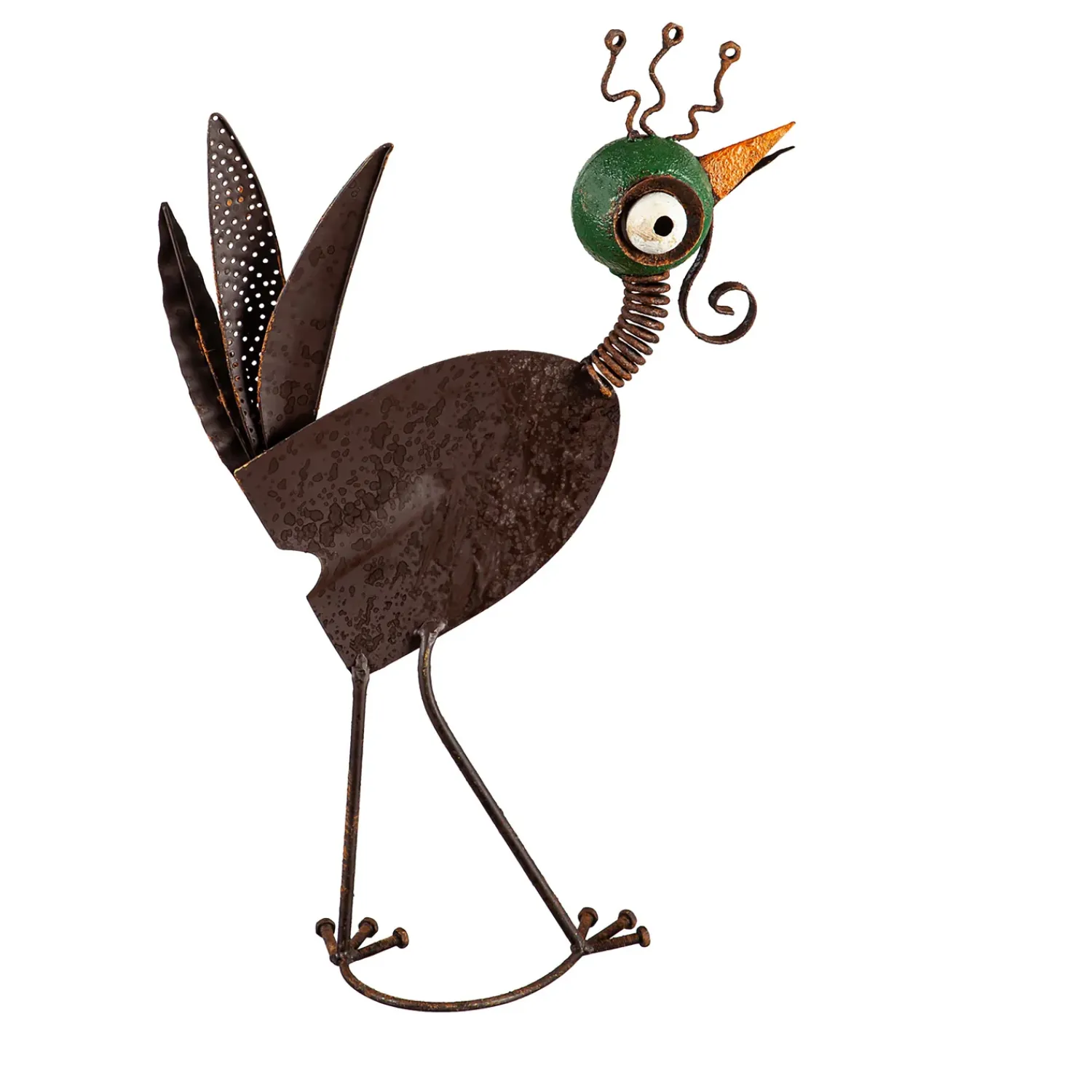 Plow & Hearth Garden Statues>Indoor/Outdoor Rustic Metal Green Chicken Garden Statue