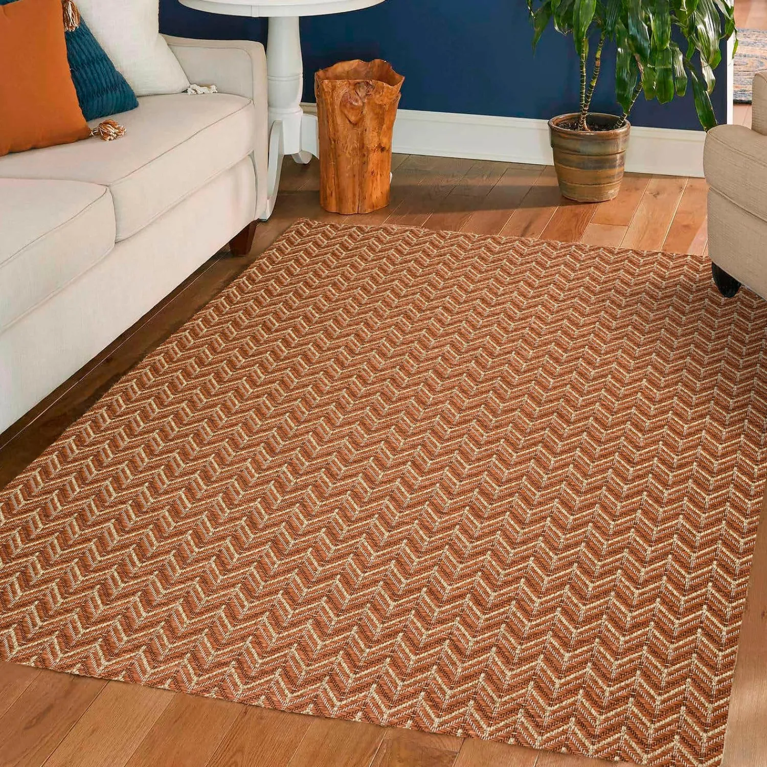 Plow & Hearth Area Rugs>Indoor/Outdoor Santa Anna Chevron Rug, 3' x 5'