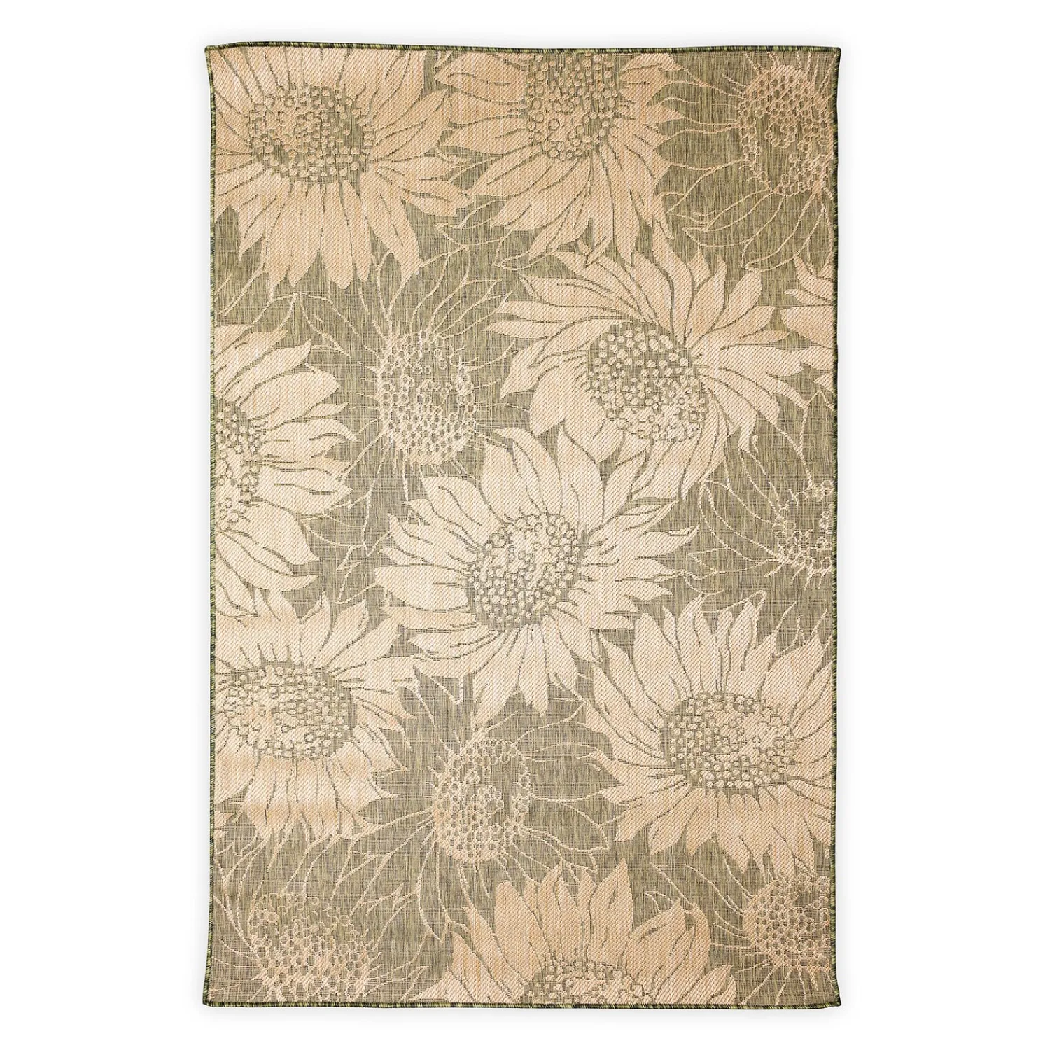Plow & Hearth Area Rugs>Indoor/Outdoor Sunflower Rug, 39" x 59"