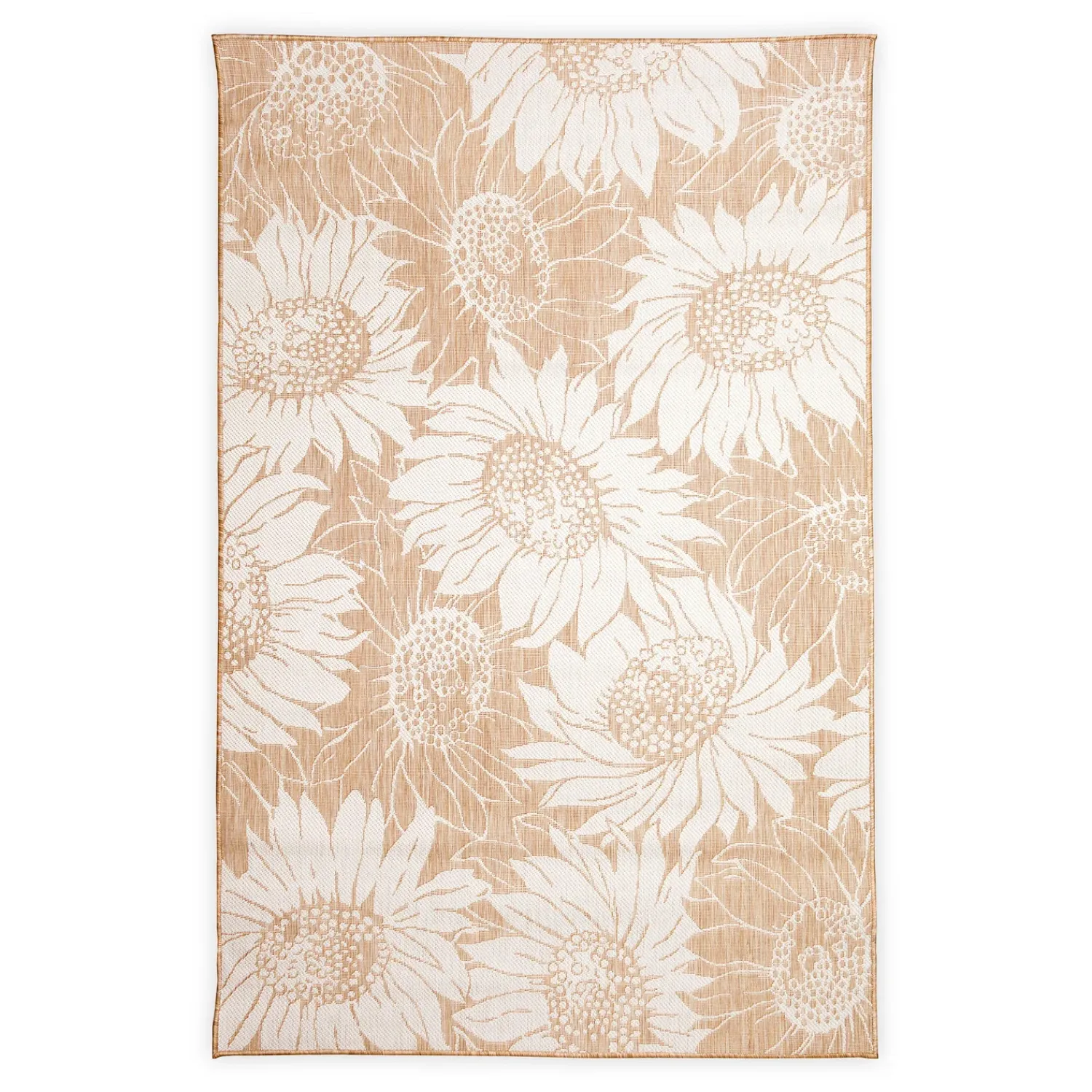 Plow & Hearth Area Rugs>Indoor/Outdoor Sunflower Rug, 39" x 59"
