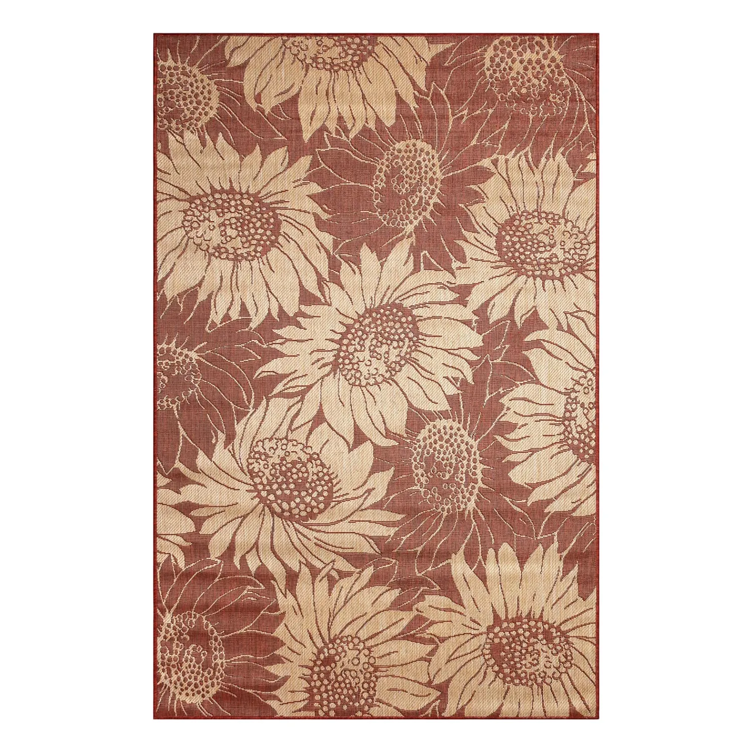 Plow & Hearth Area Rugs>Indoor/Outdoor Sunflower Rug, 7'10" x 9'10"