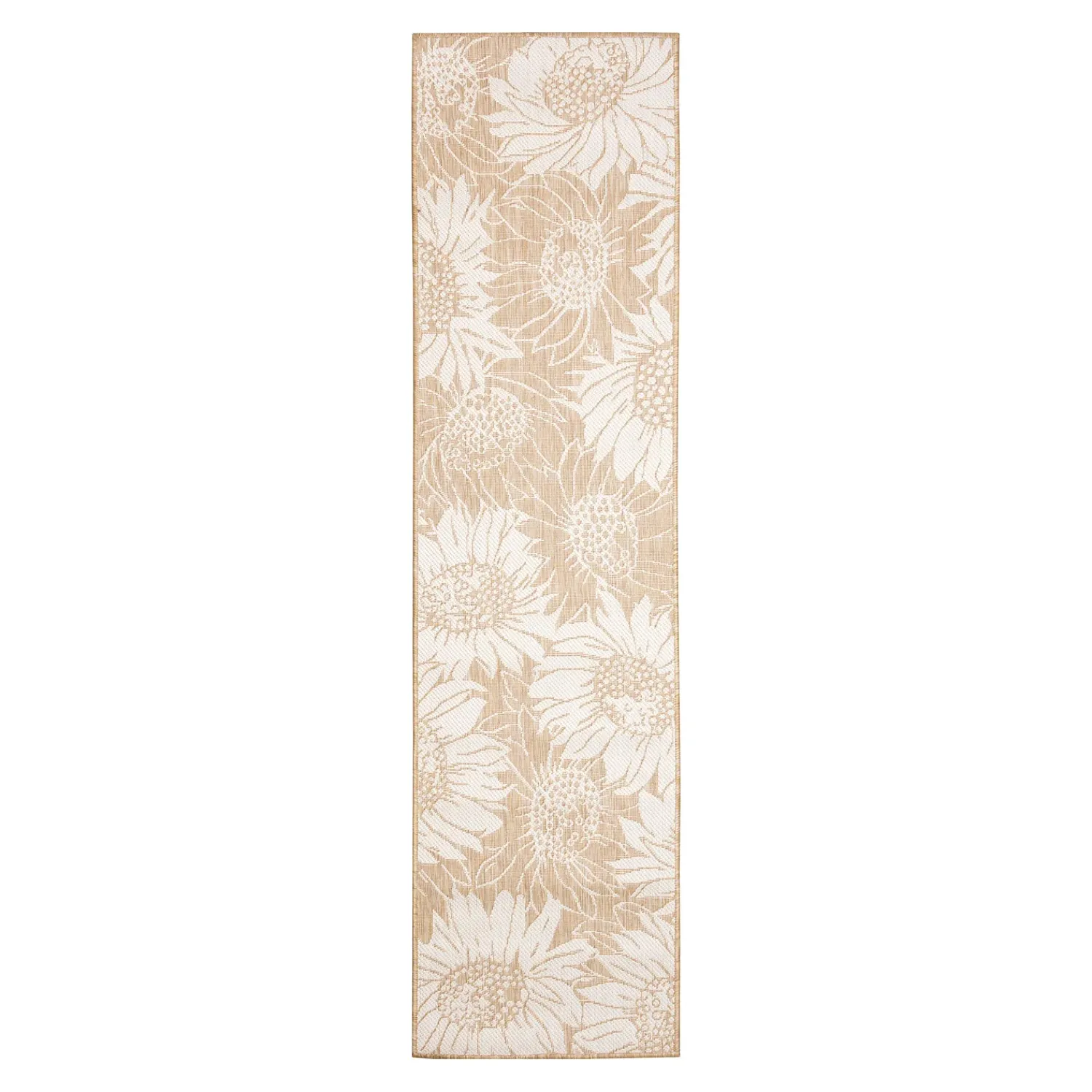 Plow & Hearth Runners>Indoor/Outdoor Sunflower Rug, 23" x 7'6" Runner
