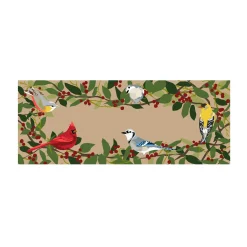 Plow & Hearth Area Rugs>Indoor/Outdoor Synthetic Blend Birds Border Rug, 36" Round