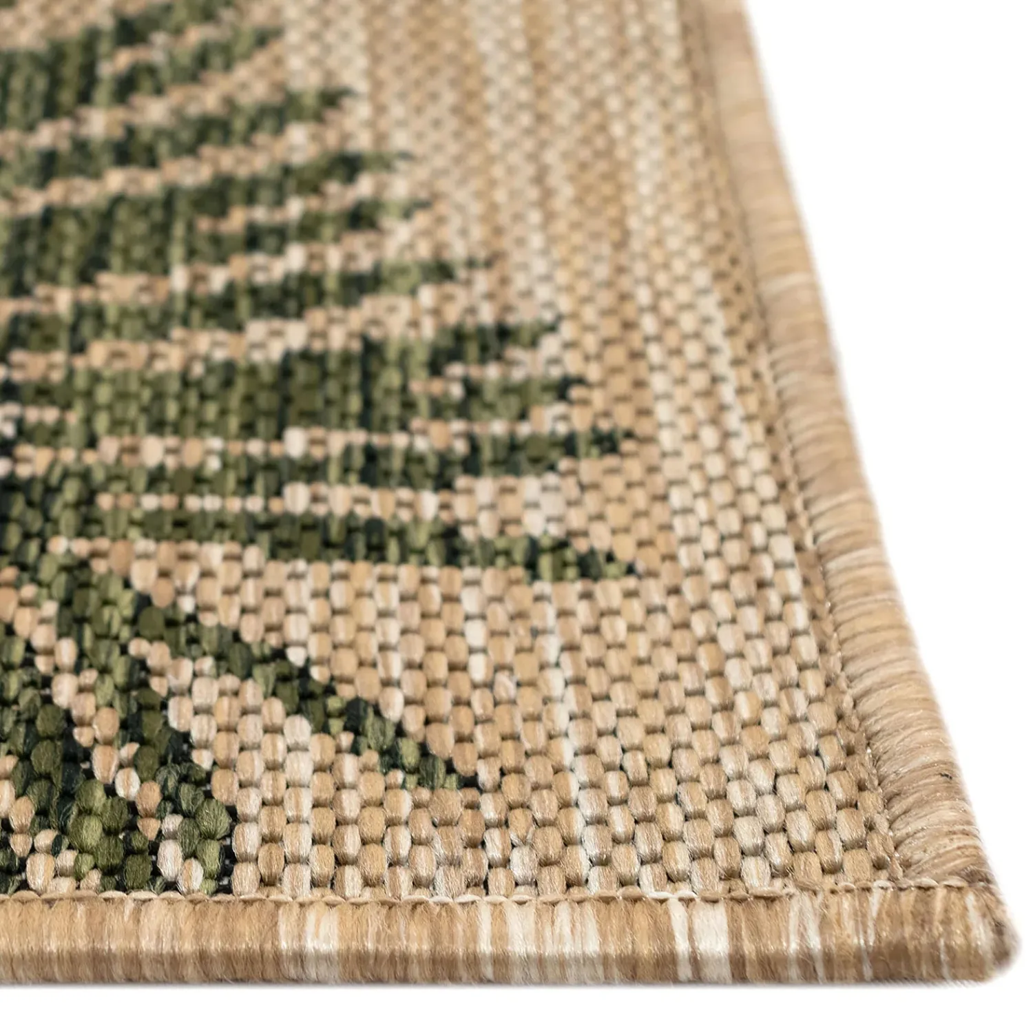 Plow & Hearth Area Rugs>Indoor/Outdoor Textured Palms Polypropylene Rug, 4'10" x 7'6"