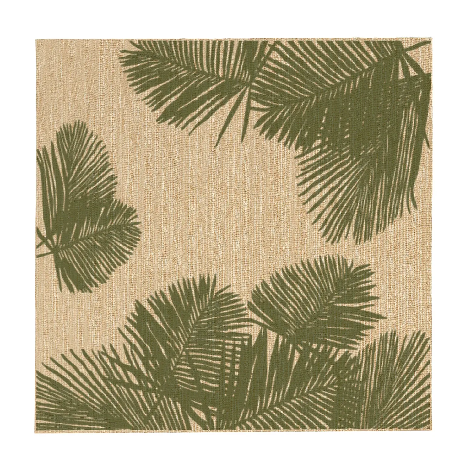 Plow & Hearth Area Rugs>Indoor/Outdoor Textured Palms Polypropylene Rug, 4'10" x 7'6"