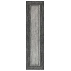 Plow & Hearth Runners>Indoor/Outdoor Textured Polypropylene Border Runner, 23" x 7'6"