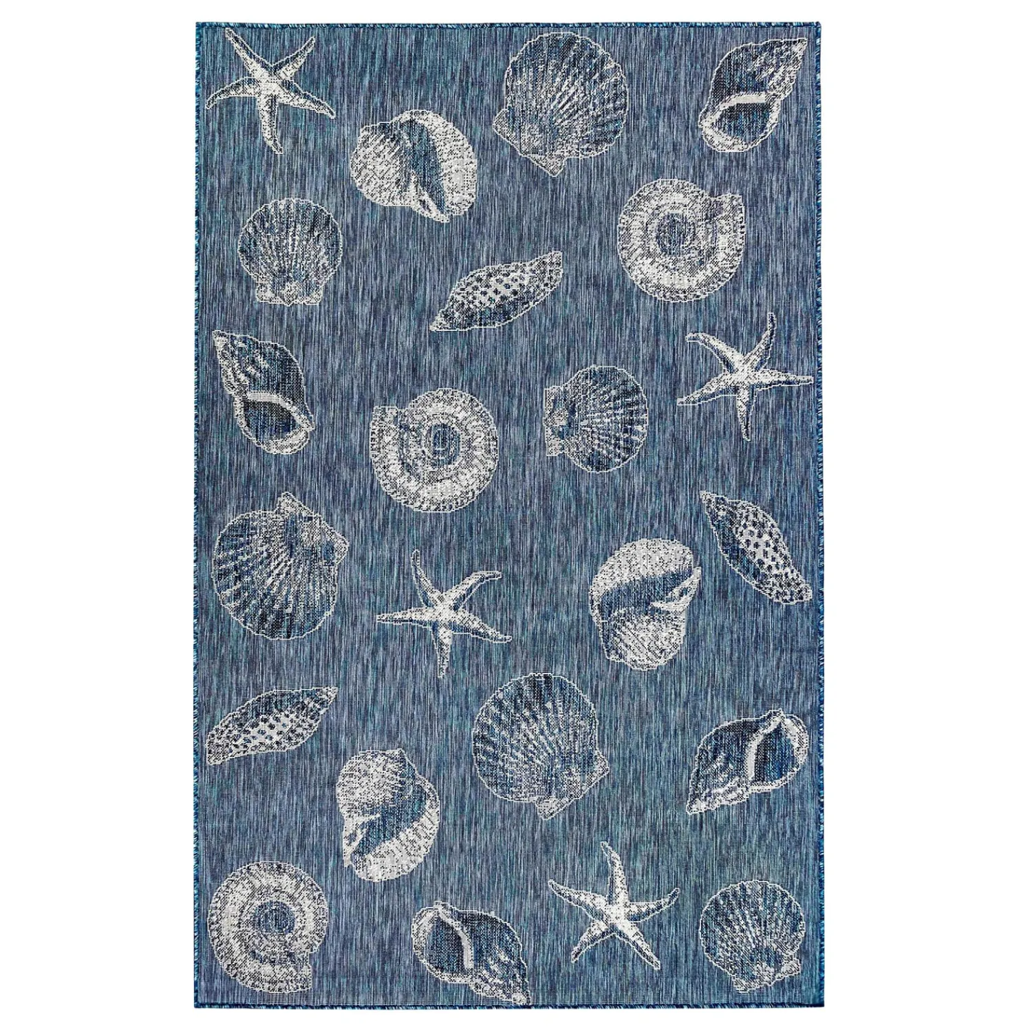Plow & Hearth Area Rugs>Indoor/Outdoor Textured Shells Polypropylene Rug, 39" x 59"