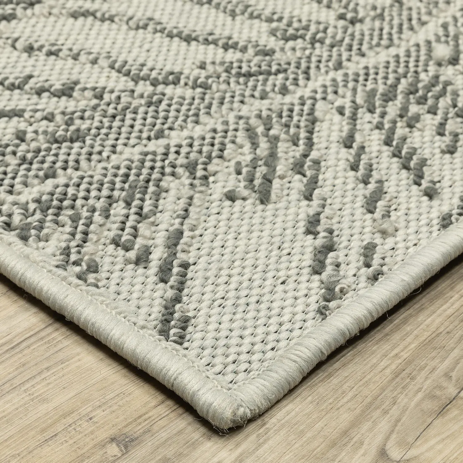 Plow & Hearth Area Rugs>Indoor/Outdoor York Leaves Polypropylene Rug, 3'3" x 5' Blue/Green
